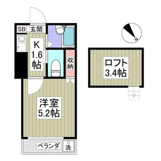 フリーダムA棟【203号室】の間取り