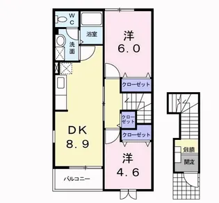 ブランシェヴィーB【2階】の間取り