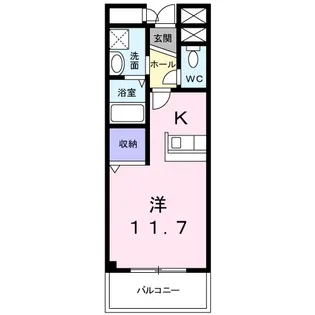 ジュール フェリエ【3階】の間取り