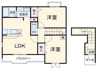 パツィエンテ カプリコルノ Ⅰ【2階】の間取り