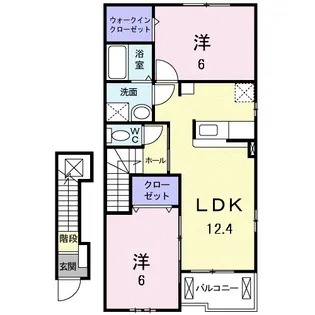 クリアネス F Ⅱ【2階】の間取り