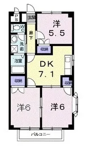 グリ−ン14【2階】の間取り