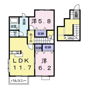 チャオ新井【2階】の間取り