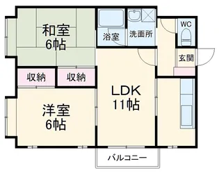 サンシャイン下池川【1階】の間取り