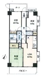 ガーデンヒルズ武蔵藤沢【301号室】の間取り