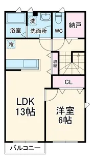 モン・サン・ミシェル【A205号室】の間取り