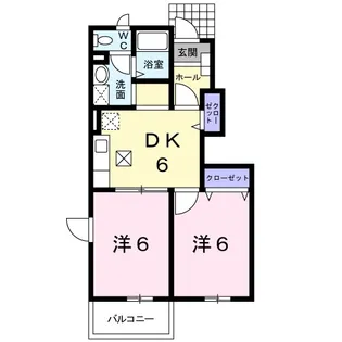 クレスト−ルユキB【1階】の間取り
