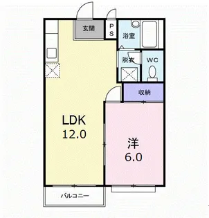 メゾンリバーサイド【2階】の間取り