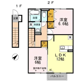 グリシーナB【2階】の間取り