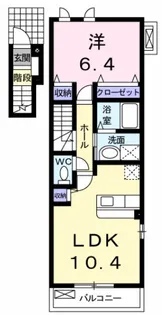 フルール セゾン Ⅱ【2階】の間取り