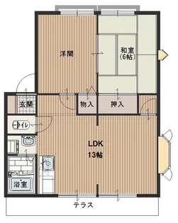 ヴァンヴェールB【101号室】の間取り