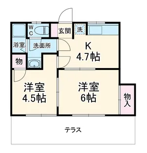 ハイツ田中【102号室】の間取り