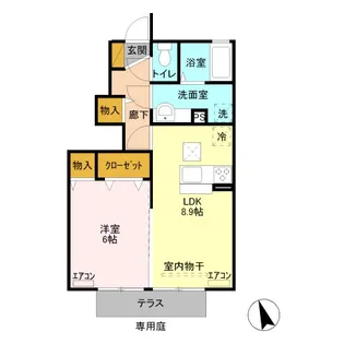 ラ・プランタン F【1階】の間取り