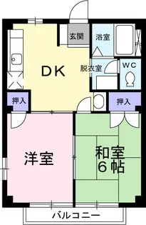 グレースヒルズB【1階】の間取り