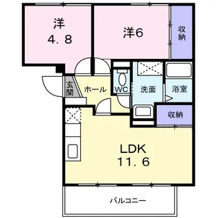シャルマンハイツA【3階】の間取り