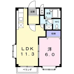 アーバンサクライA棟【2階】の間取り