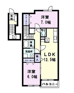 アクテュエル【2階】の間取り
