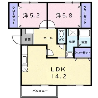 ペアレジデンスⅡ【1階】の間取り