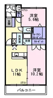グランドヒルズヴィラ【1階】の間取り