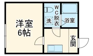 FERIO NAKATSU【103号室】の間取り