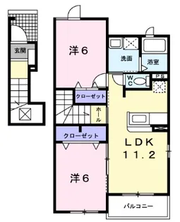 アンジェロ F2【2階】の間取り