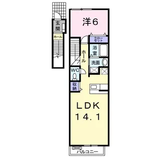 ウエスト 多米【2階】の間取り