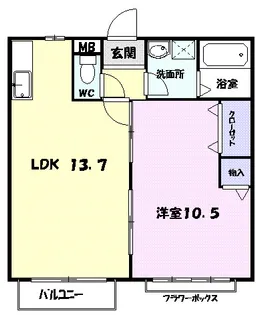 ワコーハイツⅡ【2階】の間取り