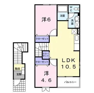 サンルミエール【2階】の間取り
