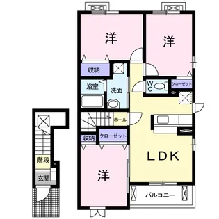 プリムローズ イースト【2階】の間取り