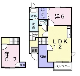 リュミエールC【2階】の間取り