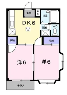 グリーンハイツ雅B【1階】の間取り