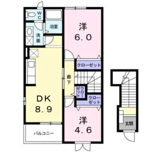 クラベールA【2階】の間取り