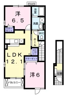 ドリーム ブラッサム Ⅱ【2階】の間取り