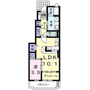 アン・サンクセット【1階】の間取り