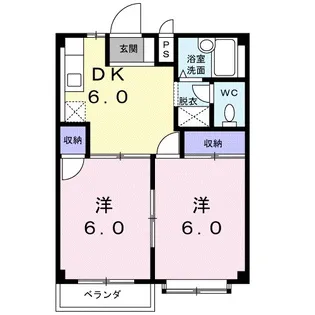 エルディムナツメB【2階】の間取り