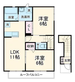 グランツ【2階】の間取り