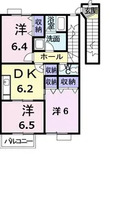 オーブリー高山A【2階】の間取り