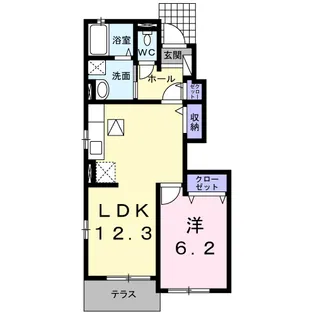 ラブリーKⅠ【1階】の間取り