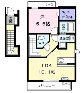 アルカンシエル【2階】の間取り