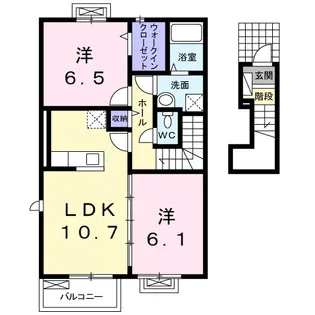 ティーモードB【2階】の間取り