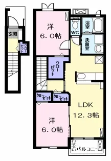 ラヴァーズ B【2階】の間取り