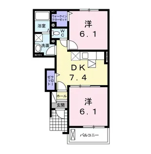 プルメリア ガーデン C【1階】の間取り