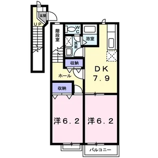 サンライズ豊島B【2階】の間取り
