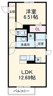 ルーム寺島【201号室】の間取り