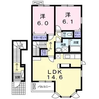 ポン・ピエール フレーズ【2階】の間取り