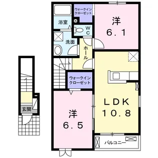 ミッテ・クラール Ⅱ【2階】の間取り