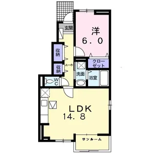 ヴィラ・ウエストヒルⅡ【1階】の間取り