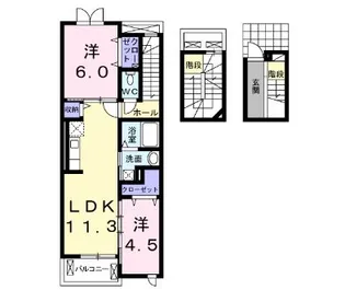 モデッサはる【3階】の間取り