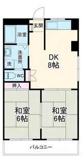 山中ハイツ【4階】の間取り