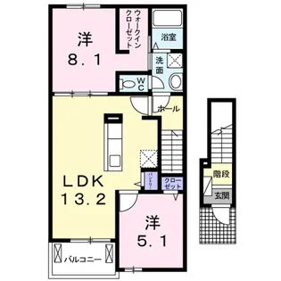 サンフラワー ヤード【2階】の間取り